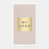 Beige zakelijke logo servet (Voorkant)