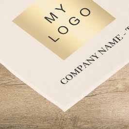 Beige zakelijke logo-tekst korte tafelloper