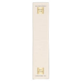 Beige zakelijke logo-tekst korte tafelloper (Voorkant)