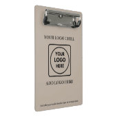 Beige zand aangepaste logo mini klembord (Schuin)