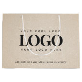 Beige Zand Grijzige Voeg de BedrijfsDouane van de  Groot Cadeauzakje (Voorkant)