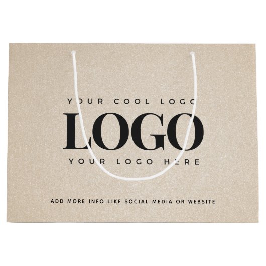 Beige Zand Grijzige Voeg de BedrijfsDouane van de  Groot Cadeauzakje (Voorkant)