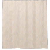 Beige Zebra Pattern Shower Curtain Douchegordijn (Voorkant)