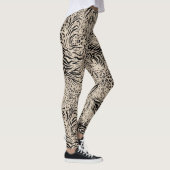 Beige Zebra Print Women Leggings (Rechts)