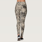 Beige Zebra Print Women Leggings (Achterkant)