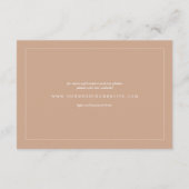 Beige Zee Shell Strand Wedding Information Kaart (Achterkant)