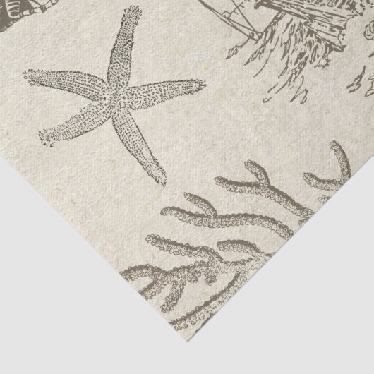  beige zeeleven op Antiek papier (Detail)