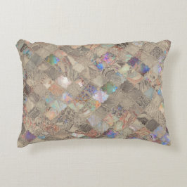 Beige Zeemeerminprint Accent Kussen