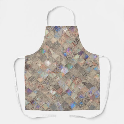 Beige Zeemeerminprint Schort (Voorkant)