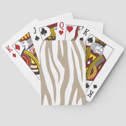 Beige zegel pokerkaarten (Achterkant)
