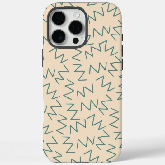 Beige Zig Zag Chic Case-Mate iPhone Case (Achterkant)