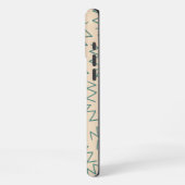 Beige Zig Zag Chic iPhone Hoesje (Linkerkant)