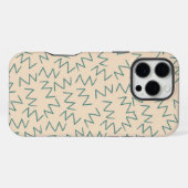 Beige Zig Zag Chic iPhone Hoesje (Achterkant horizontaal)
