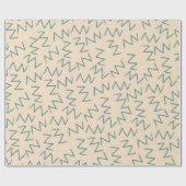 Beige Zig Zag Elegant Gift Wrap voor elke gelegenh Cadeaupapier (Vlak)