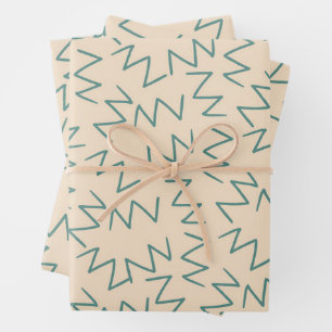 Beige Zig Zag Elegant Gift Wrap voor elke gelegenh Inpakpapier Vel