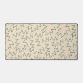 Beige Zig Zag Stijlvol Bureauaccessoire Bureaumat (Voorkant)