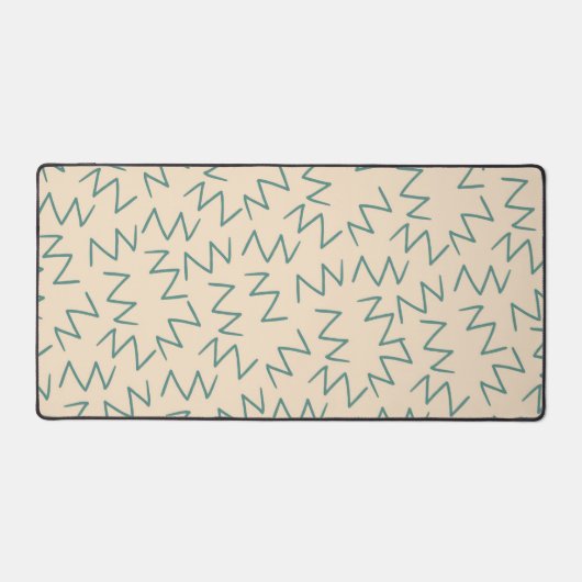 Beige Zig Zag Stijlvolle Bureau Accessoire Bureaumat (Voorkant)