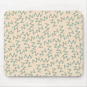 Beige Zig Zag Stijlvolle Bureau Accessoire Muismat
