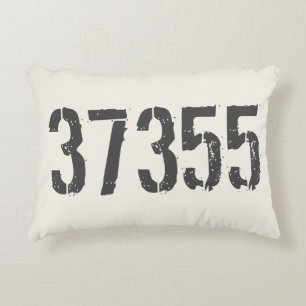Beige Zip Code Trendy Accent Pillow Kussen