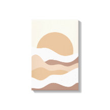 Beige Zon Boho Muurkunst – Minimalistische Poster
