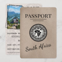 Beige Zuid-Afrika paspoort