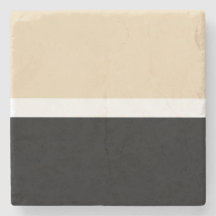 Beige Zwart Abstracte Streep