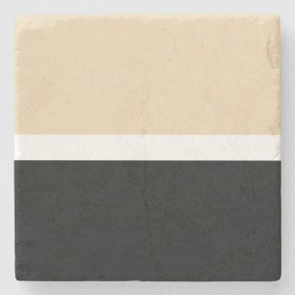Beige Zwart Abstracte Streep Stenen Onderzetter
