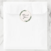 Beige Zwart Eenvoudig Dank u Custom Branded Ronde Sticker (Tas)