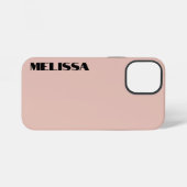 Beige Zwart Modern Bold Typografie iPhone Hoesje (Achterkant horizontaal)