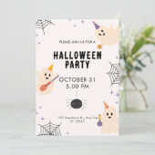 Beige zwart Sinaasappel speelse illustratieve Hall Kaart (Staand voorkant)