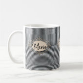 Beige Zwart Streep Mok (Links)