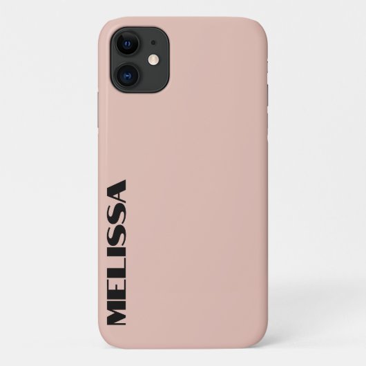 Beige Zwart Vet Typografie Case-Mate iPhone Case (Achterkant)