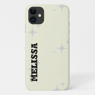 Beige Zwart Vet Typografie Case-Mate iPhone Case