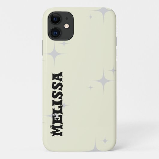 Beige Zwart Vet Typografie Case-Mate iPhone Case (Achterkant)