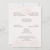 Beige zwart-wit huwelijksuitnodiging kaart (Achterkant)