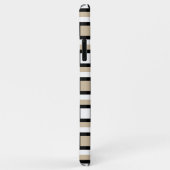 Beige Zwart Wit Mideeuw Geometrisch Kunstpatroon Case-Mate iPhone Case (Achterkant/rechts)