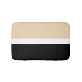 Beige zwarte Abstracte streep Badmat