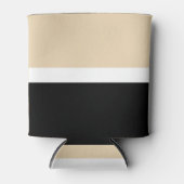 Beige zwarte Abstracte streep Blikjeskoeler (Voorkant)