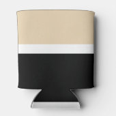 Beige zwarte Abstracte streep Blikjeskoeler (Achterkant)