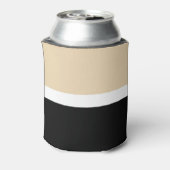 Beige zwarte Abstracte streep Blikjeskoeler (Blikje Achterkant)