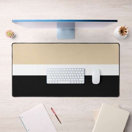 Beige zwarte Abstracte streep Bureaumat (Kantoor 1)