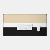 Beige zwarte Abstracte streep Bureaumat (Keyboard & Muis)