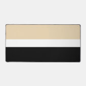 Beige zwarte Abstracte streep Bureaumat (Voorkant)