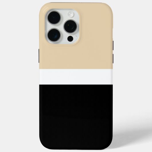 Beige zwarte Abstracte streep Case-Mate iPhone Case (Achterkant)