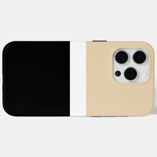 Beige zwarte Abstracte streep Case-Mate iPhone Case (Achterkant (horizontaal))