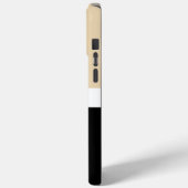 Beige zwarte Abstracte streep Case-Mate iPhone Case (Achterkant / Links)