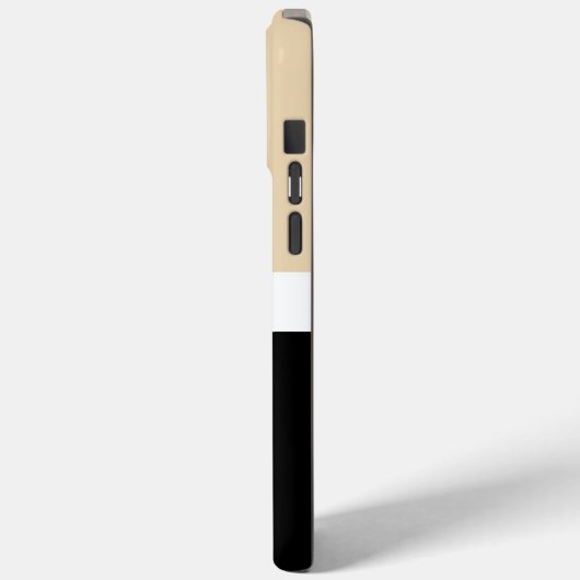 Beige zwarte Abstracte streep Case-Mate iPhone Case (Achterkant / Links)