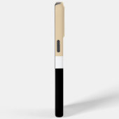 Beige zwarte Abstracte streep Case-Mate iPhone Case (Achterkant / Rechts)