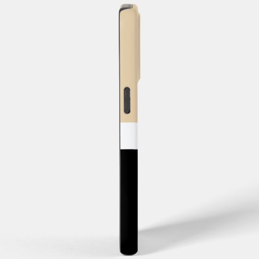 Beige zwarte Abstracte streep Case-Mate iPhone Case (Achterkant / Rechts)