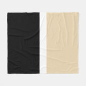 Beige zwarte Abstracte streep Fleece Deken (Voorkant (Horizontaal))